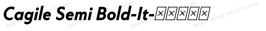 Cagile Semi Bold-It字体转换
